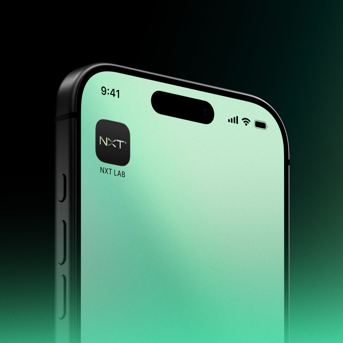 Ícono de la app NXT Lab en pantalla de celular